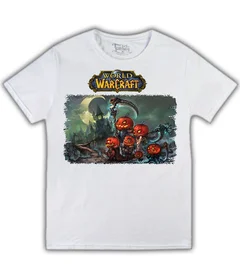 Прикольные футболки: Warcraft - хеллоуин на белой